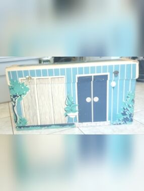 VTG 1962 Barbie Dream House Mattel #816 Cardboard w Furniture Accessories READ!